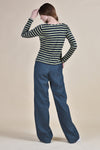 IRVINE High Waist Wide Leg Trousers (BLUE)