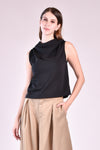 JEAN Cowl Neck Top (Black)
