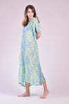 KELLY Kaftan Maxi Dress (Light Teal and Seafoam)