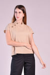 KOVAN Standing Collar Top (Latte)