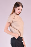 KOVAN Standing Collar Top (Latte)