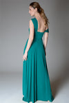 MARGOT Draped Strap Gown (Teal Green)