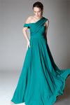 MARGOT Draped Strap Gown (Teal Green)