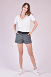 MORTES Color Blocked Shorts (Black and Khaki)