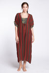 NUI Kaftan with Combi (Striped Rust)