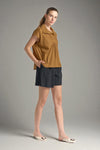 RIVOLI Wide Placet Top (Caramel)