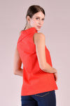 SALVIA Side Collar Top (CANDY RED)