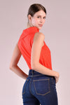 SALVIA Side Collar Top (CANDY RED)
