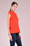 SALVIA Side Collar Top (CANDY RED)