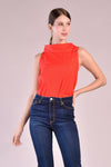 SALVIA Side Collar Top (CANDY RED)