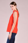 SALVIA Side Collar Top (CANDY RED)