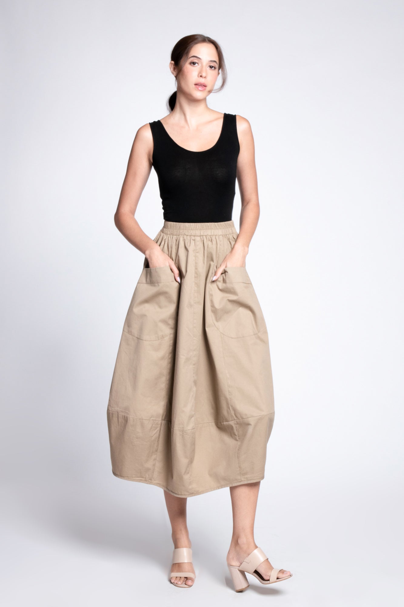 SEVRES Lantern Skirt (Khaki)