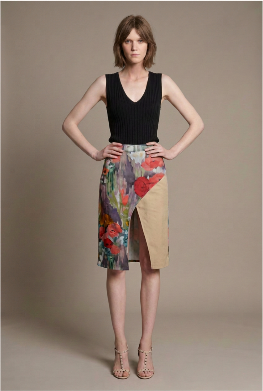 CAMOEN Faux Overlap Skirt