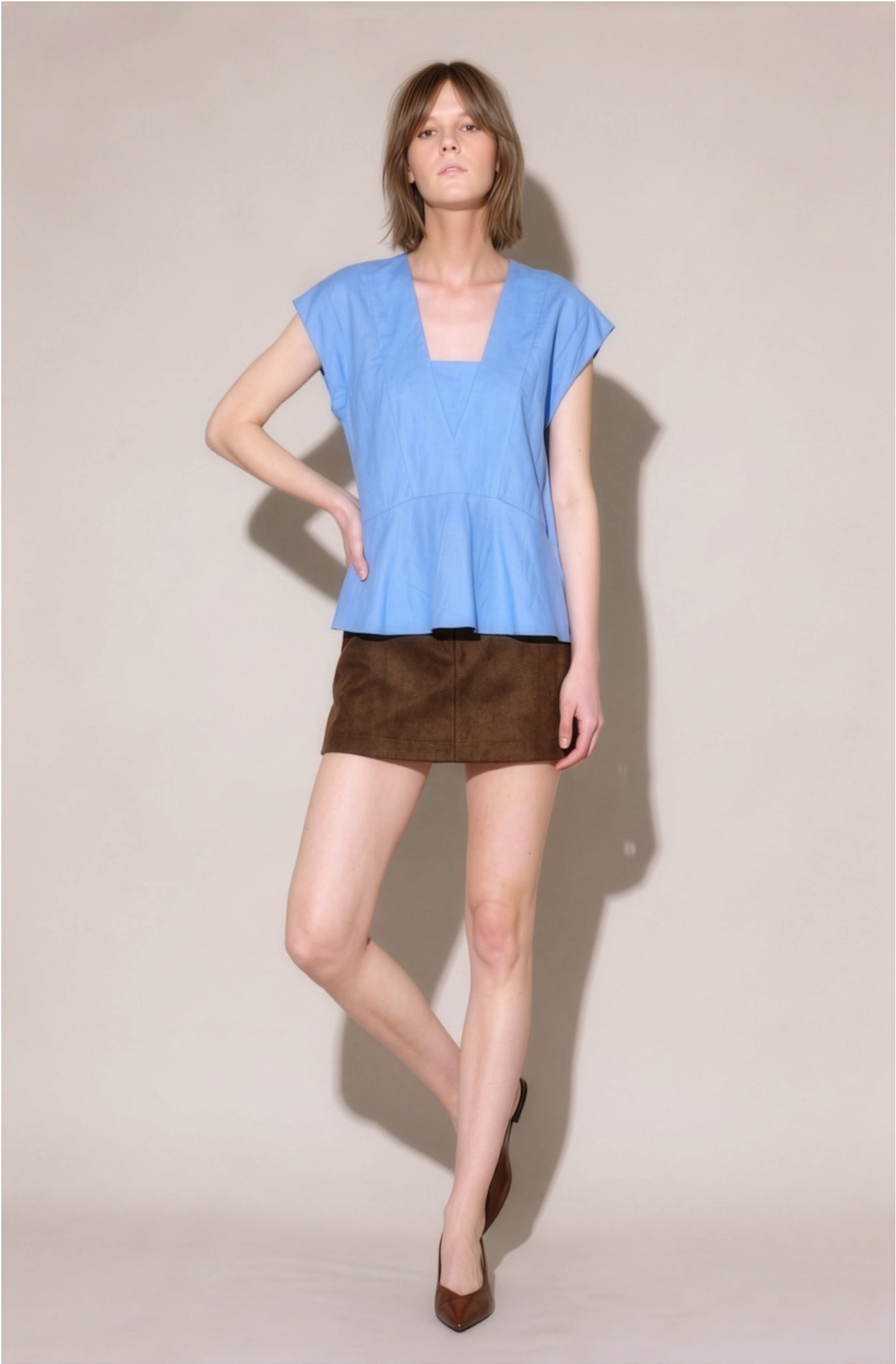 IRIS Flared Peplum Top