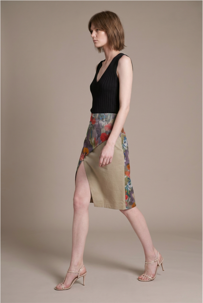 CAMOEN Faux Overlap Skirt