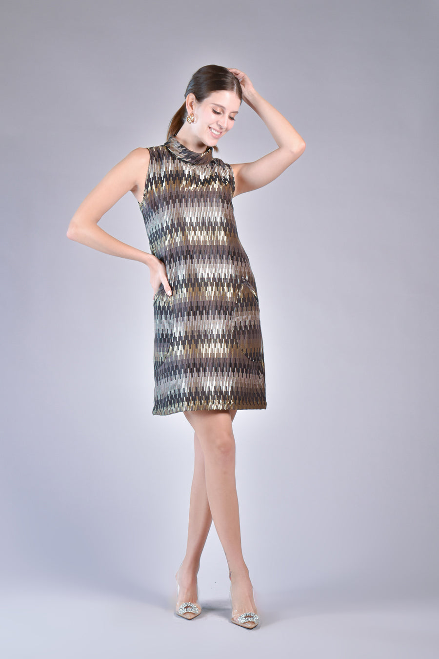 ARPOADOR Cowl Neck Dress