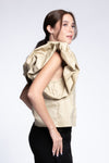 BEAUMONT Ruffle Sleeve Top (Tawny Beige)