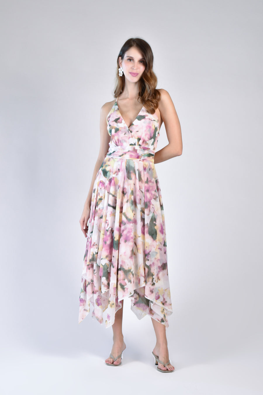 CELINE Hanky Hem Dress (Painterly Floral)