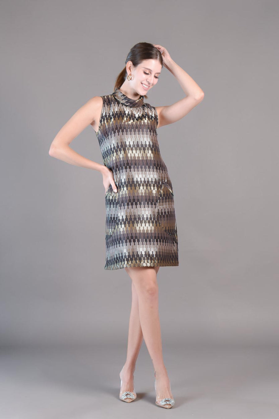 ARPOADOR Cowl Neck Dress