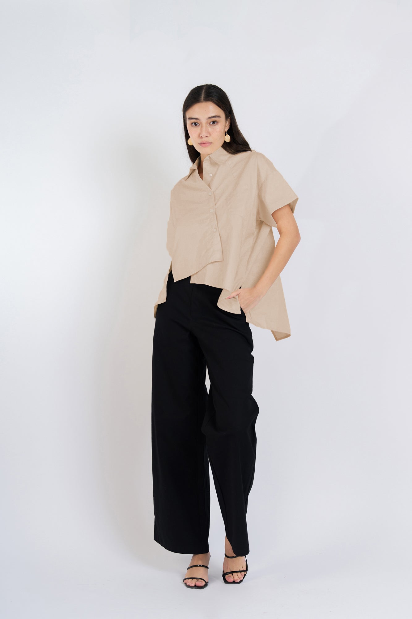 MALHER Origami Cut Top (Beige)