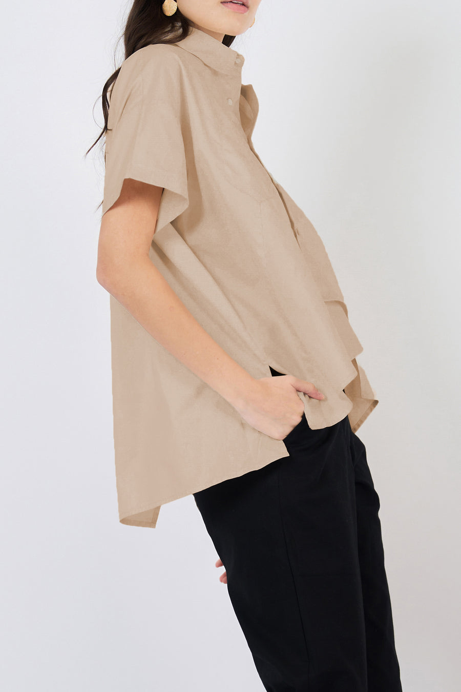 MALHER Origami Cut Top (Beige)