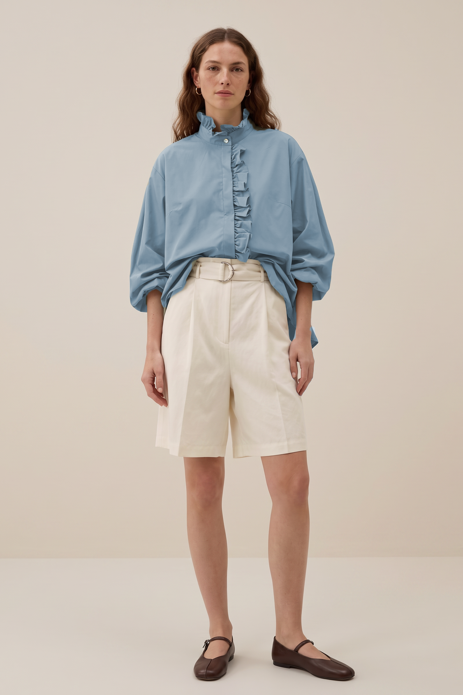 MARA Long Sleeve Ruffle Top