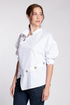 NAPIER Multi-Button Dolman Top (WHITE)