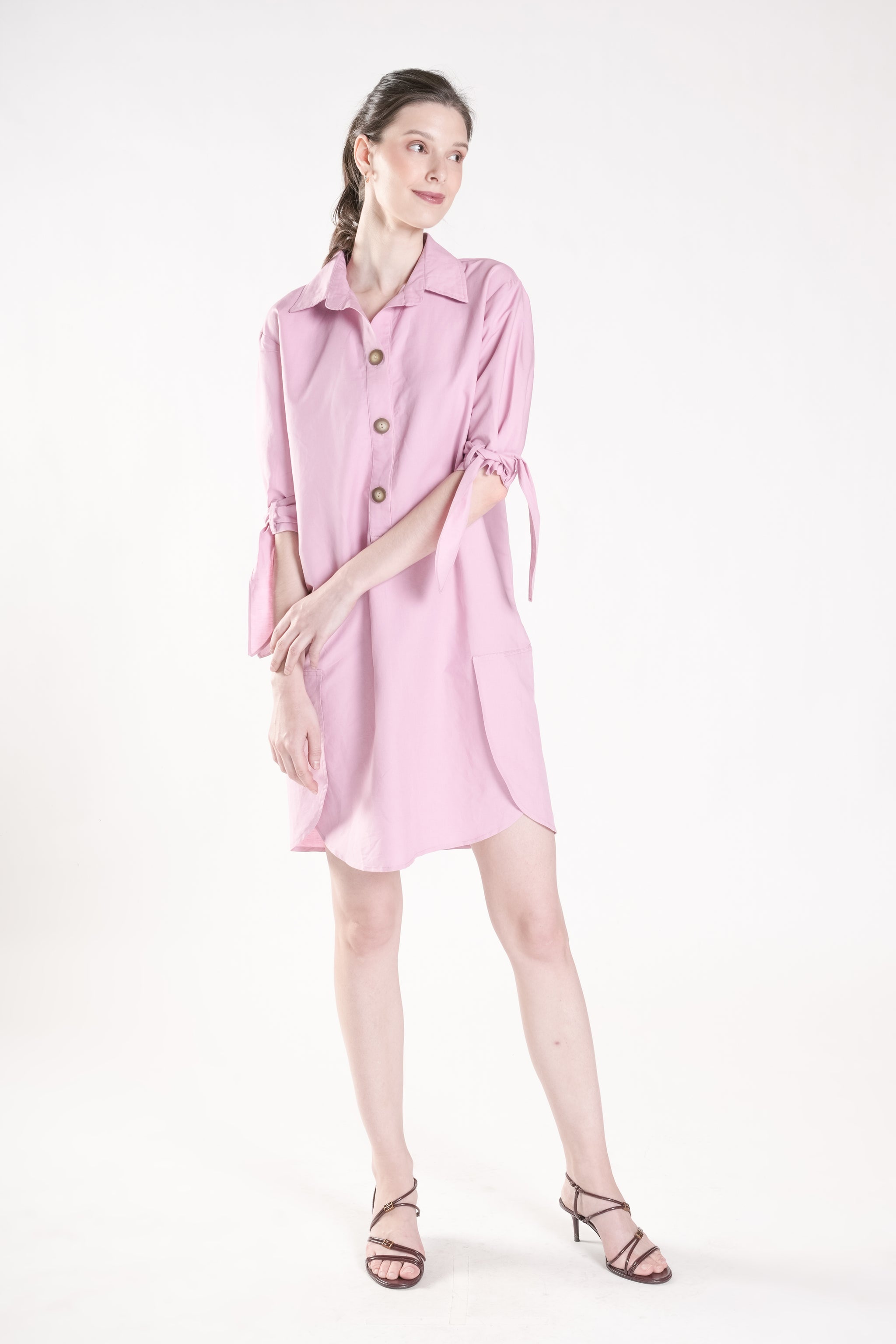 ROSLIN Shirtdress (Pink)