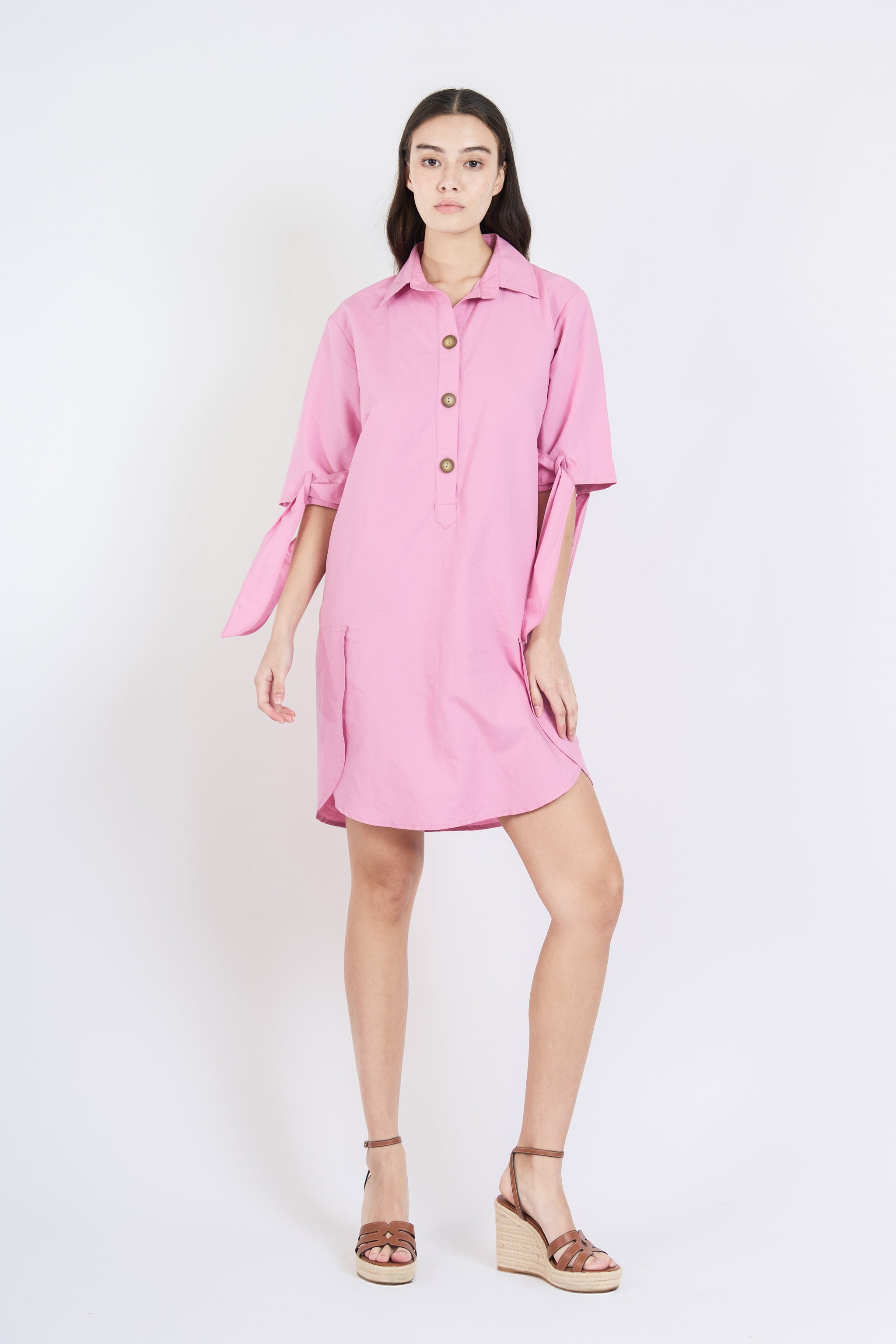 ROSLIN Shirtdress (Pink)