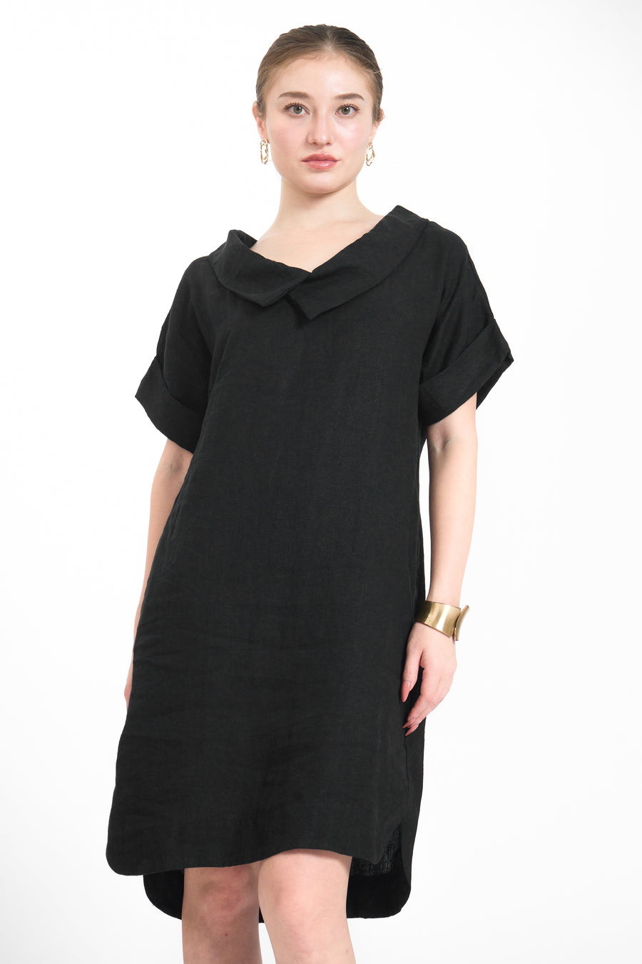 YOKO Origami Collar Dress (Black)