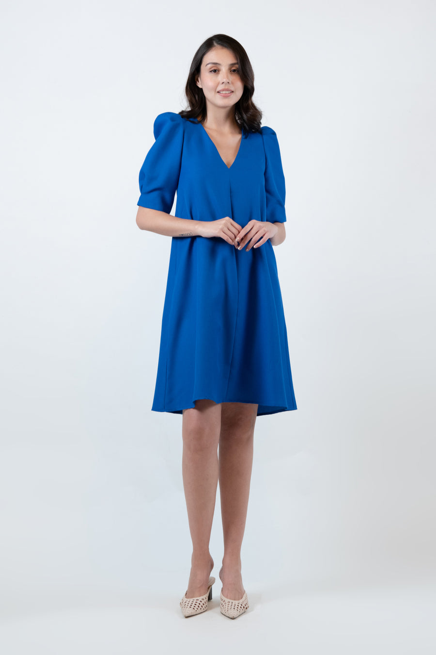 AMEPELA Dress with Full Sleeve (Cobalt Blue)
