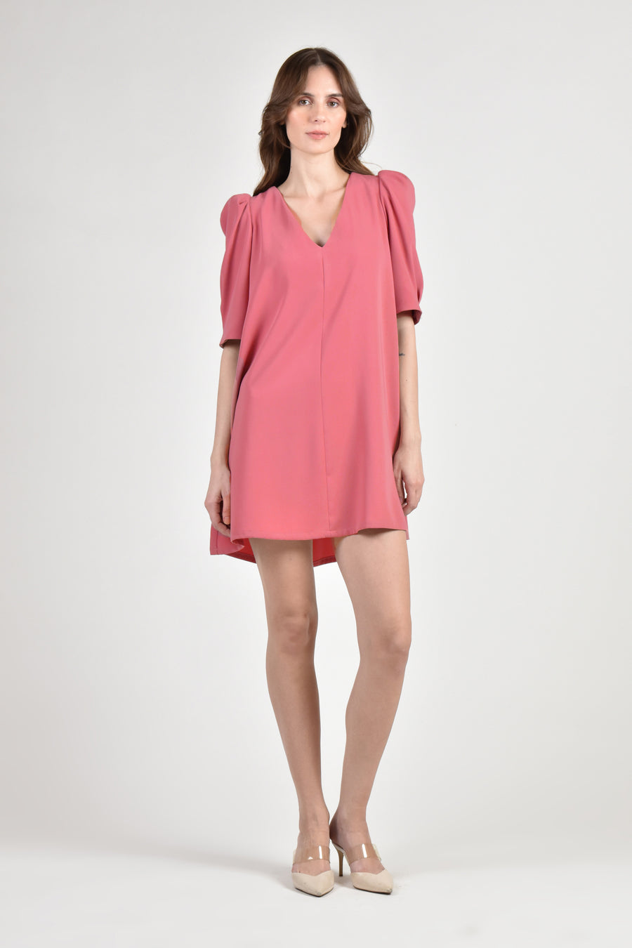 AMEPELA Dress with Full Sleeve (Strawberry Pink)