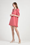AMEPELA Dress with Full Sleeve (Strawberry Pink)