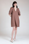 AMEPELA Dress with Full Sleeve (Walnut)