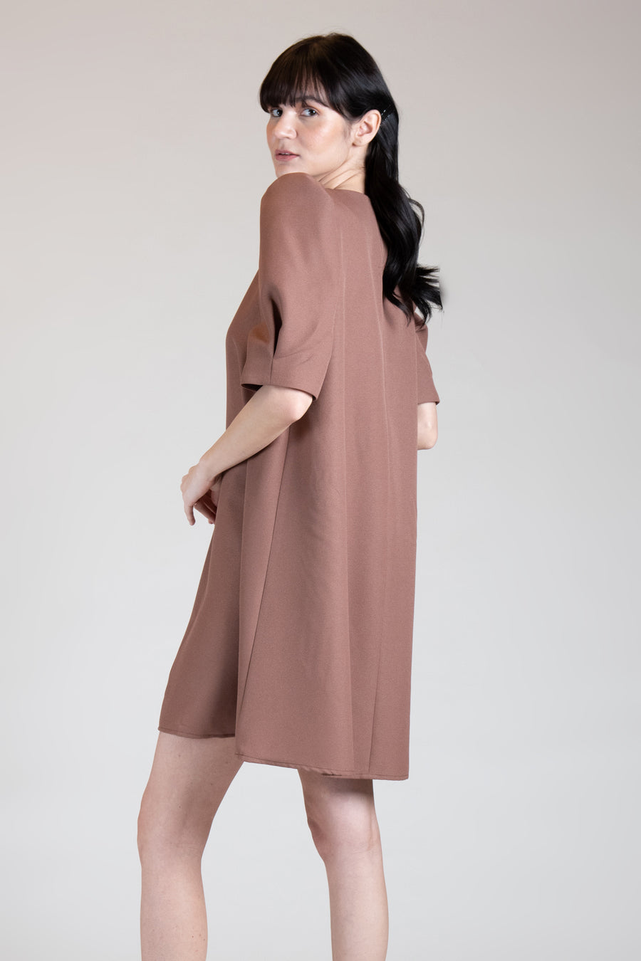 AMEPELA Dress with Full Sleeve (Walnut)