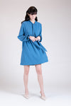BIARRITZ Swiss Dot Dress (BLUE)
