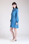 BIARRITZ Swiss Dot Dress (BLUE)