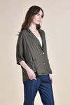 BLAIR Oversized Short Sleeved Blazer (Army Green)