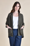 BLAIR Oversized Short Sleeved Blazer (Army Green)