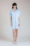 CAKON Oversized Shirtdress (Blue Pinstripes)