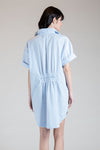 CAKON Oversized Shirtdress (Blue Pinstripes)
