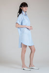 CAKON Oversized Shirtdress (Blue Pinstripes)