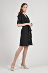 DELPHINE Dress with Belt (Black)