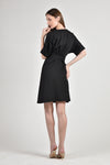 DELPHINE Dress with Belt (Black)