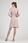 DELPHINE Dress with Belt (Blush)