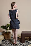 DOLLY Panel Sleeve Dress (Navy)