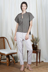 PILILANI Placket Detail Top (Olive)