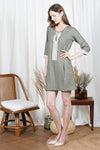 LEILANI Lace Applique Dress (Olive)