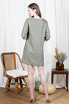 LEILANI Lace Applique Dress (Olive)