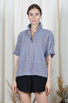 SILVA Oversized Top (Blue Stripes)